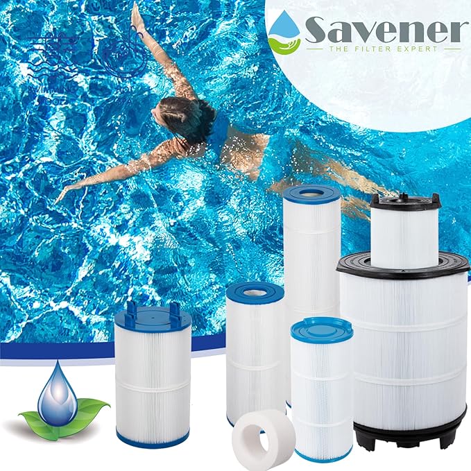Savener® S7M120 System 3 Inner and Outer Pool Filter, Compatible with 25021-0200S & 25022-0201S, Replacement for Sta-Rite System 3 S7M120-KIT, SR300 Pool Filter Cartridge, 300 Sq. Ft