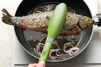 2 Pack Silicone Kitchen Tongs, 9 & 12 Inch, Stainless Steel, Light Green