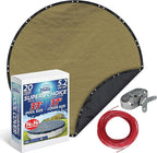 Winter Swimming Pool Cover for 33 ft Aboveground Round Pool Size, Superb Choice Series, Solid Material, Color - Camel, Pool Cover Choice 3133-4CHOICE