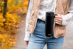 Ello Magnet 18oz Vacuum Insulated Stainless Steel Travel Mug with Side Handle and Leak-Proof Slider Lid and Built-in Coaster, Keeps Hot for 5 Hours, Perfect for Coffee or Tea, BPA-Free