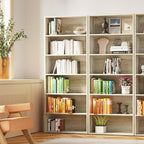 IRONCK Bookshelves and Bookcases Set of 2 Floor Standing 6 Tier Display Storage Shelves 70in Tall Bookcase Home Decor Furniture for Home Office, Living Room
