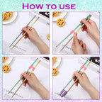 5 Pairs Reusable Chopsticks Helpers Training Chopstick for Beginner Replaceable Practice Chopsticks Non-slip Training Chopstick for Adults Learner(Stainless Steel,Colorful)