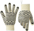 Oven Gloves 932°F Heat Resistant Oven Mitts with Fingers, Heat Proof BBQ Grill Gloves Silicone Grip Fireproof Gloves for Kitchen Cooking Grilling Baking