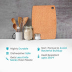 Dishwasher Safe Cutting Board - Extra Large Non Plastic Wood Composite Cutting Board for Kitchen, Thin Lightweight Wood Fiber Chopping Board, Heat Resistant up to 350°F, Knife Friendly, 18 x 12 Inch