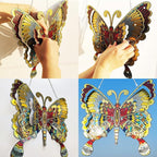 12" Stainless Steel Butterfly Wall Decor for Indoor Outdoor,Giant Butterfly Decorations Metal Wall Art,Hanging Decorations for Garden Yard Porch Patio - Birthday Gift for Mother's Day Christmas