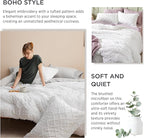 Bedsure Full Size Comforter Set - Ivory Comforter, Boho Tufted Shabby Chic Bedding Comforter Set, 3 Pieces Vintage Farmhouse Bed Set for All Seasons, Fluffy Soft Bedding Set with 2 Pillow Shams