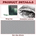 Misty Forest Mountain Heat-Resistant Silicone Oven Mitts and Pot Holders,Long Oven Gloves with Non-Slip Grip for Cooking, Baking, Grilling,BBQ