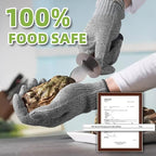 Schwer SlicePro ANSI Cut Resistant Gloves, Food Grade Cutting Gloves for Kitchen Food Prep, Mandoline Gloves for Meat Cutting, Oyster Shucking, Fish Fillet Processing, PR1501-G, S