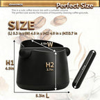 5-Inch Espresso Knock Box, Holds 15+ Coffee Pucks with Barista Towels, Removable Knock Bar & Anti-Slip Base, Espresso Machine Accessories for Home/Office (Modern Black)