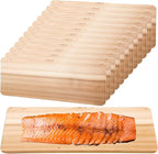 6 Pcs XL XXL Large Rounded Corners Cedar Planks for Grilling Thicker Full Filet of Meat Fish Veggies Adding Smoke and Flavor Soaking Fast for Thanksgiving Christmas