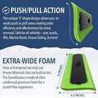 EVERSPROUT Never-Scratch SnowBuster 1.5-to-3 Foot | Premium Snow Removal and Car Cleaner Kit | Extendable Ice Scraper, Snow Broom and 3-Stage Pole | Perfect for SUV/Truck/Car Windshield, Windows, Roof
