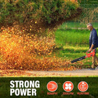 MAXLANDER Leaf Blower Cordless - 20V Electric Cordless Leaf Blower with Battery and Charger, 4.0Ah Battery Powered Leaf Blowers with 2 Speed Mode for Lawn Care, Blowing Leaves