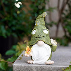 Key Hider Outdoor Garden Gnomes Statue Hide A Key Outside Gnome Figurine Decor for Yard Lawn Hidden Spare Key Holder Lock Box Green