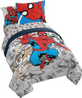 Marvel Spiderman Spidey VS 7 Piece Full Size Bed Set - includes Comforter & Sheet Set Bedding - Super Soft Fade Resistant Microfiber (Official Product)