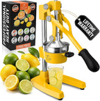 Zulay Kitchen Cast Iron Juicer - Heavy Duty Manual Juicer with Detachable Strainers for Easy Cleaning, Orange Juice Press for Citrus Fruits, Perfect for Bartenders, Juice Lovers & Health Enthusiasts