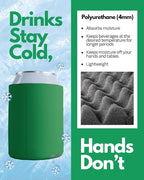 PartyPrints 1000 Pack Emerald Blank Can Cooler Sleeves, Customizable Bulk Can Coolers, Extra-Thick Collapsible Drink Insulator Sleeve, Beer Can Coolers for Party Beverages