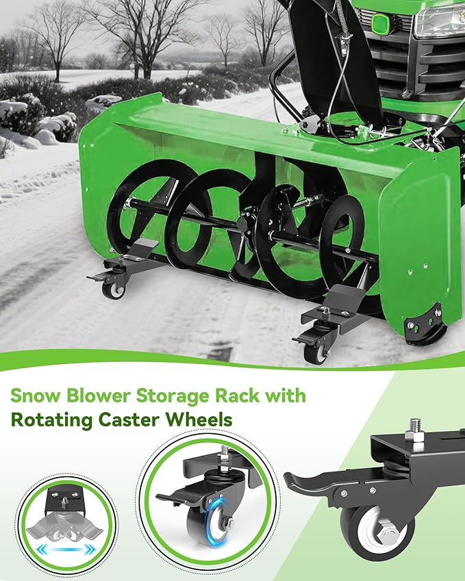 Snow Blower Storage Dollies Replacement Accessories Compatible for 44", 47", 54" Snow Blowers, Snow Blowers Storage Rack with Caster Wheels to Reduce Weight
