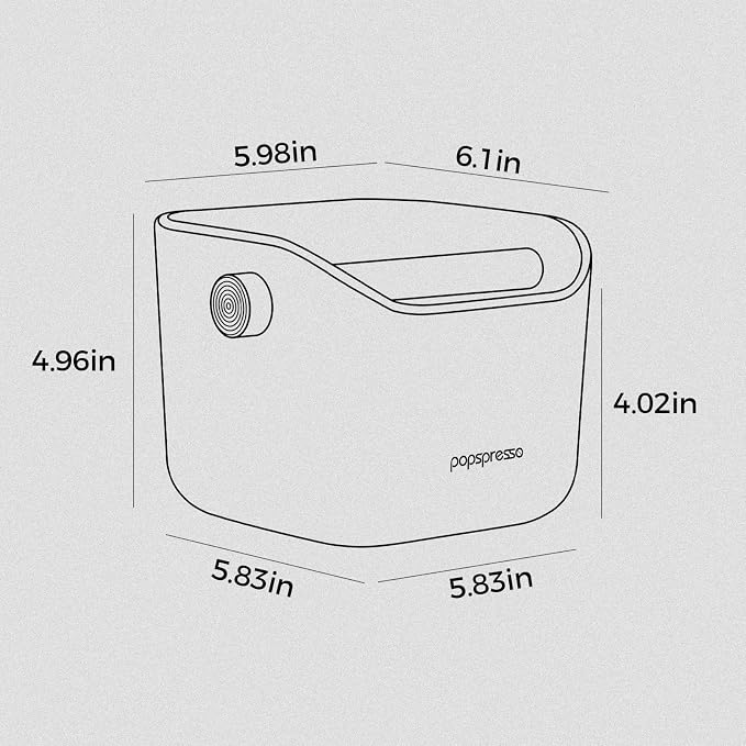 Espresso Knock Box for Coffee Grounds, 1.5L Large Capacity Coffee Knock Box with Quiet Knock Bar, Detachable & Dishwasher Safe, Non-Slip Base for Home Espresso Bar