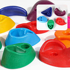 TOPNEW 20PCS Rock Climbing Holds for Kids, Climbing Rocks for Play Set, Swingset - Adult Rock Wall Holds with Mounting Hardware for Indoor Outdoor, Bright Color