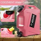 COOZMENT 3.2 Gallon/5 Gallon Water Containers with Spigot, BPA Free Water Jug, Military Green Water Tank, Multifunction Water Storage Containers for Camping Outdoor Hiking,Emergency Storage