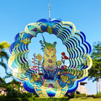 DJUAN Cat Stainless Steel Wind Spinners- Cat Memorial Gifts for Women Mom Grandma Wife, Pet Memorial Wind Spinner for Outdoor Garden Decor,12 inch Hanging Wind Spinner for Cat Lovers Gifts