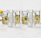 Glaver's Set of 8 Tumbler Glass Cups 20 OZ Mason Stemless Tall Drinking Glasses For Everyday Use, Modern yet Vintage Original Mason Logo Glassware for Bar, Water, Beer, Juice.