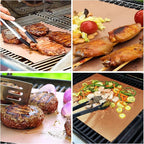 Grill Mats for Outdoor Grill, Set of 9 Copper Grill Mat For Gas Grill, 100% Non-Stick Copper Sheets for Grilling, 15.75 X 13 Inch
