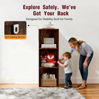 Book Shelf, Wooden Cube Storage Organizer with 11" Open Cubes, Stackable Bookcase for Room Divider Storage, 3 Tier Bookshelf for Living Room, Bedroom, Office (Indonesian Antique Oak, 3-Cube)