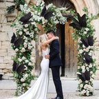 Party Butterfly Decorations, Black 3D Butterfly Birthday Decoration, 4 Pcs Crepe Paper Hanging Decor for Room, School, Black Theme, Flower Party for Garden, Dining Table Decor