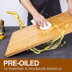 3XLarge Cutting Board, 24" Bamboo Cutting Boards for Kitchen with Juice Groove and Handles Kitchen Chopping Board for Meat Cheese board Heavy Duty Serving Tray, 3XL, Empune