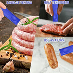 Sausage Pricker Tool, 6.5" Stainless Steel Meat Needle | Prevents sausage bursting,Sturdy food-grade steel,Safe, non-slip handle,Comes with storage case,Great for fresh & smoked.