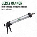 LEM Products Jerky Cannon, Anodized Aluminum Jerky Gun for Beef Snack Sticks, Meat Sticks, Includes Nozzles, Meat Seasonings, Cleaning Brush
