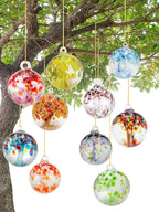 Dale Tiffany Hand Blown Glass, 8" Diameter Nova, Tree of Life Collection, Witch Globe Hanging Garden Indoor/Outdoor Decorative Ornament Gazing Ball