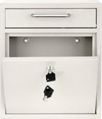 AdirOffice Wall Mount Mailbox - Mailbox with Lock and Keys- Durable Wall Mounted Locking Mailbox and Cash Drop Box for House, Apartments and Bussiness After Hours Deposits