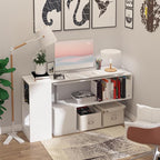 NicBex Kimberly-DW-00211-LWJ Home Office Desks, 55"x47.25"x30.75", White