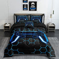 6 Pieces Gaming Bedding Set for Boys Gamer Comforter Set Full Size,Game Controller Comforter for Boys Kids Teen 3D Gamepad Microfiber Bedding Sets 6 Pieces Bed in A Bag Sets-H50022,Full
