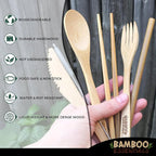 Travel Utensils with Case Set Fork, Knife, Spoon, Chopsticks, Straw, Straw-cleaning brush, Travel Pouch and Carabiner, Excellent For Everyday Use! ((1Set) Midnight Black)