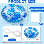 6pcs 4ft Pool Pillows for Above Ground Pools, Cover Balloon Winterizing Inflatable Air Pillow Float with Ropes PVC Ice Equalizer Closing Winter Swimming Ball Accessories
