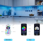 Smart Under Cabinet Lighting Strip Lights White and Multi Color Work With Amazon Alexa Google Home Dimmable for Show Case, TV Back Lights, Kitchen Counter, Book Case, Under Bed (3 Lights Bar kit)