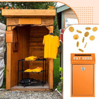 Yaocom Safe Metal Cash Box for Farm Stand – Money Drop and Secure Donation Collection, Wall Mount Lockable Unit with Pre Drilled Holes for Outdoor Self Serve(Orange,10.2 x 5.7 x 2.8 Inch)