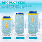WKieason Neoprene Can Sleeves Insulators Beer Coozies 3 Size - 12OZ Standard Can Sleeve, 12OZ Slim Can Sleeve 16OZ Standard Can Sleeve, 12OZ Standard Beer Can Coolers Coolier Sleeves(Small Daisy Blue)
