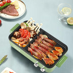 Topwit Hot Pot with Grill, Korean BBQ Grill, 2-in-1 Electric Pot | Nonstick Coating, Dual Temperature Control, Fast Heating, Ideal for Korean BBQ, Shabu Shabu, Noodles, Steaks and Family Meals