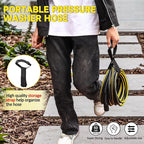 Power Washer Hose 40ft - 1/4" Non Kinking Flexible Pressure Washer Hose,3600psi M22-14mm High Pressure Hose Extension Replacement With Stainless Steel Quick Connect Fittings