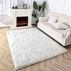 Super Soft Fluffy Shaggy Rugs 5x8 Feet for Living Room Bedroom, Fuzzy Plush Area Rugs for Girls Kids Room Nursery Home Decor, Furry Dorm Rug Cute Non-Slip Indoor Floor Carpet, Cream White