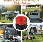 XRDS -RF Solar Extension Cable 8AWG, 3FT Red & Black Solar Panel Wire with Solar Connectors, PV Wire with Disconnect Wrenches & Extra Male/Female Connectors for RV, Camper, Inverter, Off-Grid System