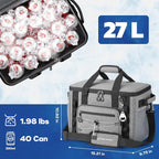 Maelstrom 30/40 Can Soft Cooler Bag, Leakproof Insulated Ice Chest | 24h Cold (With Ice), 5-Layer Insulation, Multi-Pockets ,Lightweight,Perfect For Camping, Beach, Hiking, Kayaking, Road Trips