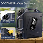 COOZMENT 3.2 Gallon/5 Gallon Water Containers with Spigot, BPA Free Water Jug, Military Green Water Tank, Multifunction Water Storage Containers for Camping Outdoor Hiking,Emergency Storage