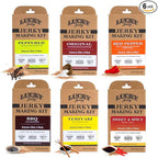 Lucky Jerky DIY Beef Jerky Seasoning and Cure Kit, 6 Flavors, 72 Oz | Make Your Own with Sweet and Spicy, Peppered, Red Pepper, Teriyaki, BBQ, and Original, Seasons 120lbs of Meat