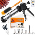 MogaMax Large Capacity Jerky Gun Kit Stainless Steel Shooter & Cannon, Beef & Deer Meat Maker with 6 Nozzles, 7 Cleaning Brushes & Meat Pusher Sausage Maker for Home, BBQ & Gifts for Men & Women