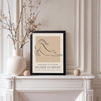 Poster Master Vintage Poster - Retro Minimalist Print - Gift for Artist, Housewarming - Cat, Line Drawing, Sketch, Abstract - Wall Decor for Living Room, Bedroom, 11x14 Black Framed